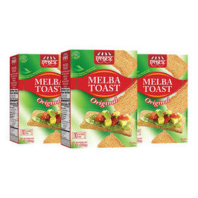 Only Kosher Candy Melba Toast original packaging showing three boxes for freshness.