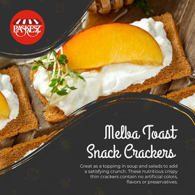 Only Kosher Candy Melba Toast crackers, portable snack option for busy days.