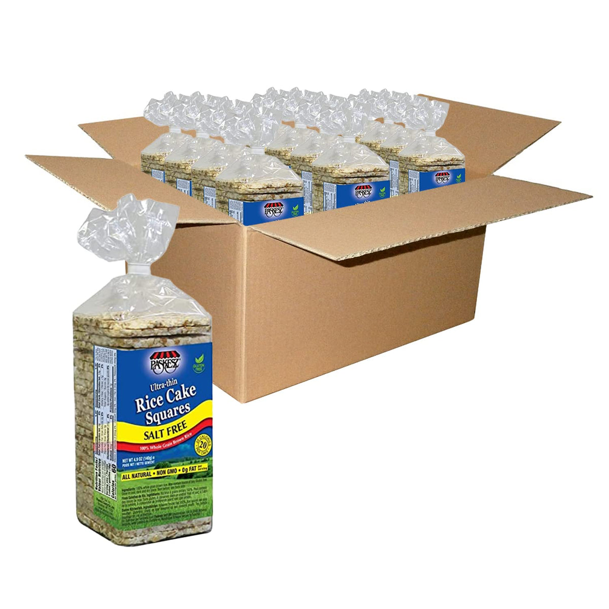 Only Kosher Candy ultra-thin salt-free rice cake square, crisp bite for on-the-go snacks