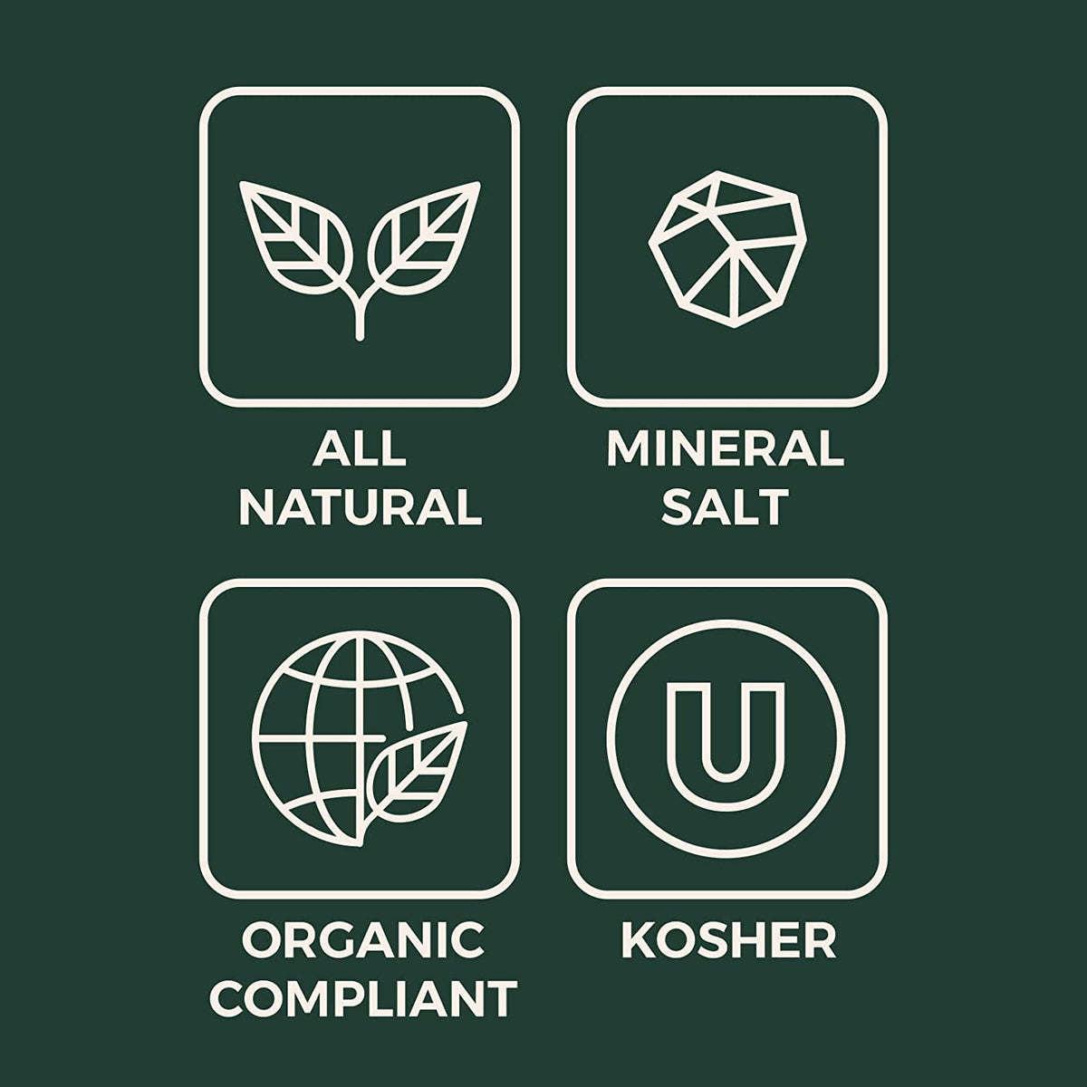 Only organic kosher Himalayan salt unrefined for pure flavor