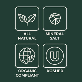 Only organic kosher Himalayan salt unrefined for pure flavor