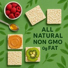 Only Kosher Candy gluten-free rice cakes squares, versatile snack for toppings.