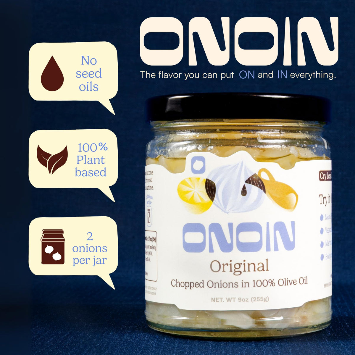 ONOIN olive oil infused onions delivering convenient flavor for cooking