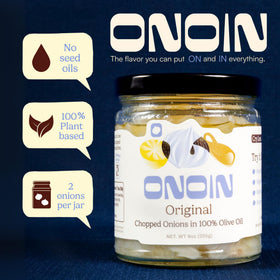 ONOIN olive oil infused onions delivering convenient flavor for cooking