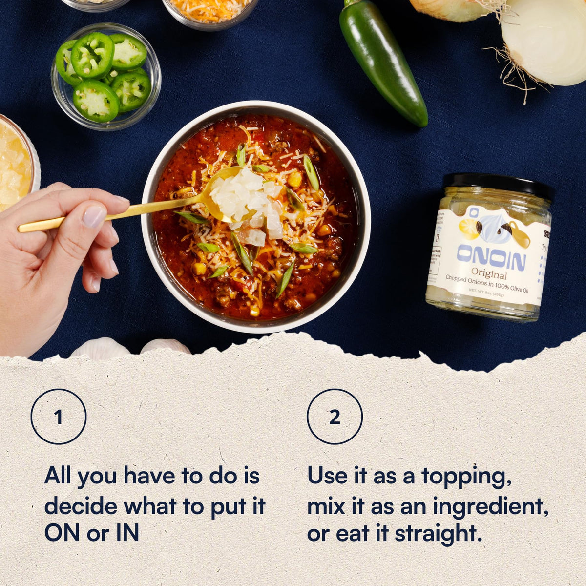 ONOIN time-saving cooking aid helps skip chopping and tears