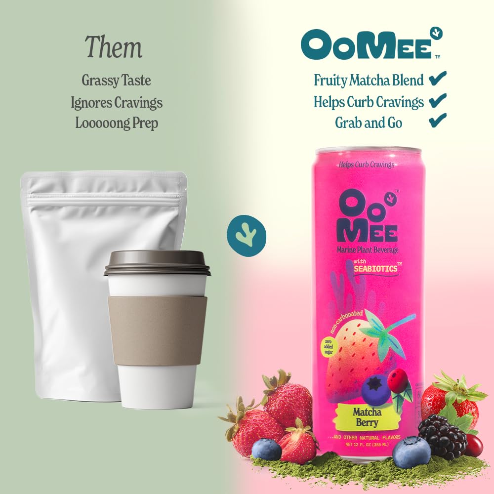 OoMee Fruity Matcha Lemon Mint closeup highlights bright citrus aiding focus