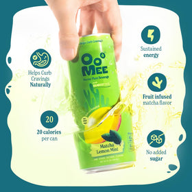 OoMee Fruity Matcha Passionfruit-Yuzu closeup emphasizes exotic flavor and mood lift