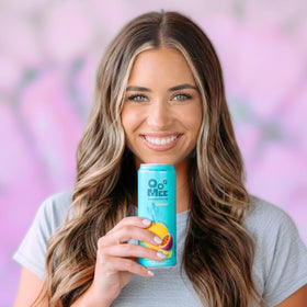 OoMee Fruity Matcha on-the-go bottle, ideal for busy days