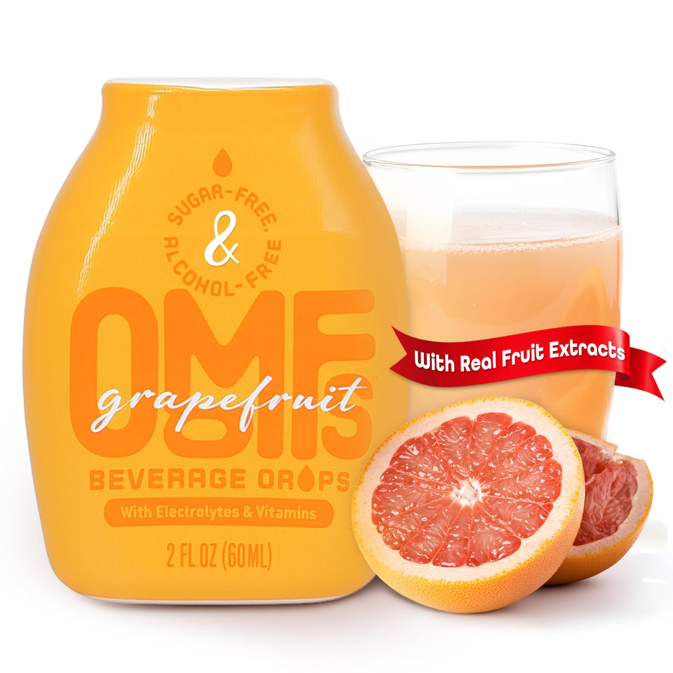 Oomfs Drops bottle pour with grapefruit flavor for refreshing hydration on the go
