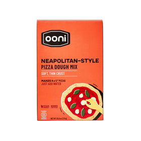 Ooni Neapolitan Dough Mix packaging highlights convenient home prep.