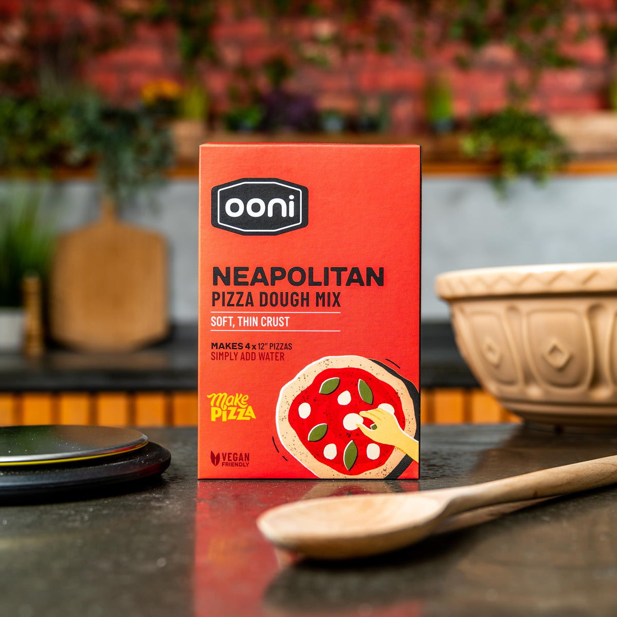 Ooni Neapolitan Dough Mix dough stretching creates a soft crust.