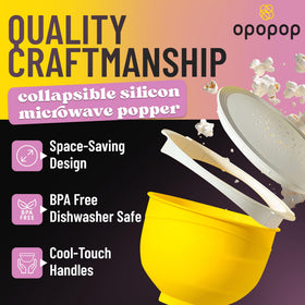 Opopop Lightly Salted flavor cup ready to pop for a gentle snack.