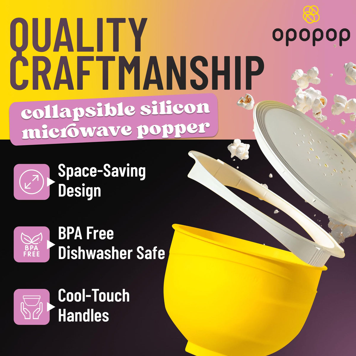 Opopop Lightly Salted popcorn cup delivers a crisp, balanced bite.