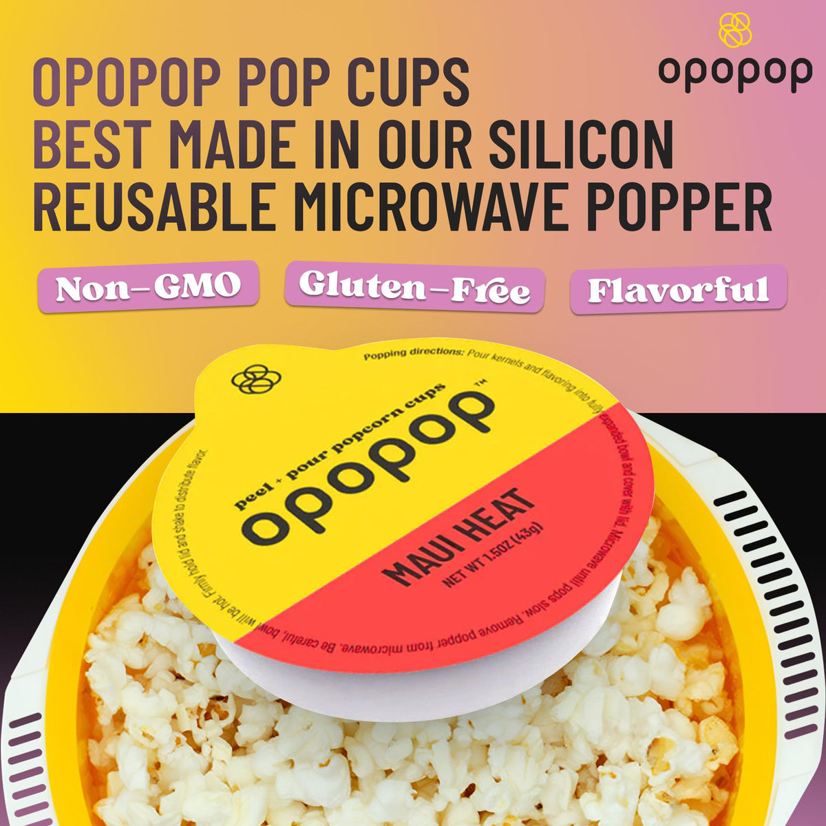 Five-cup serving concept from one cup for easy snacking