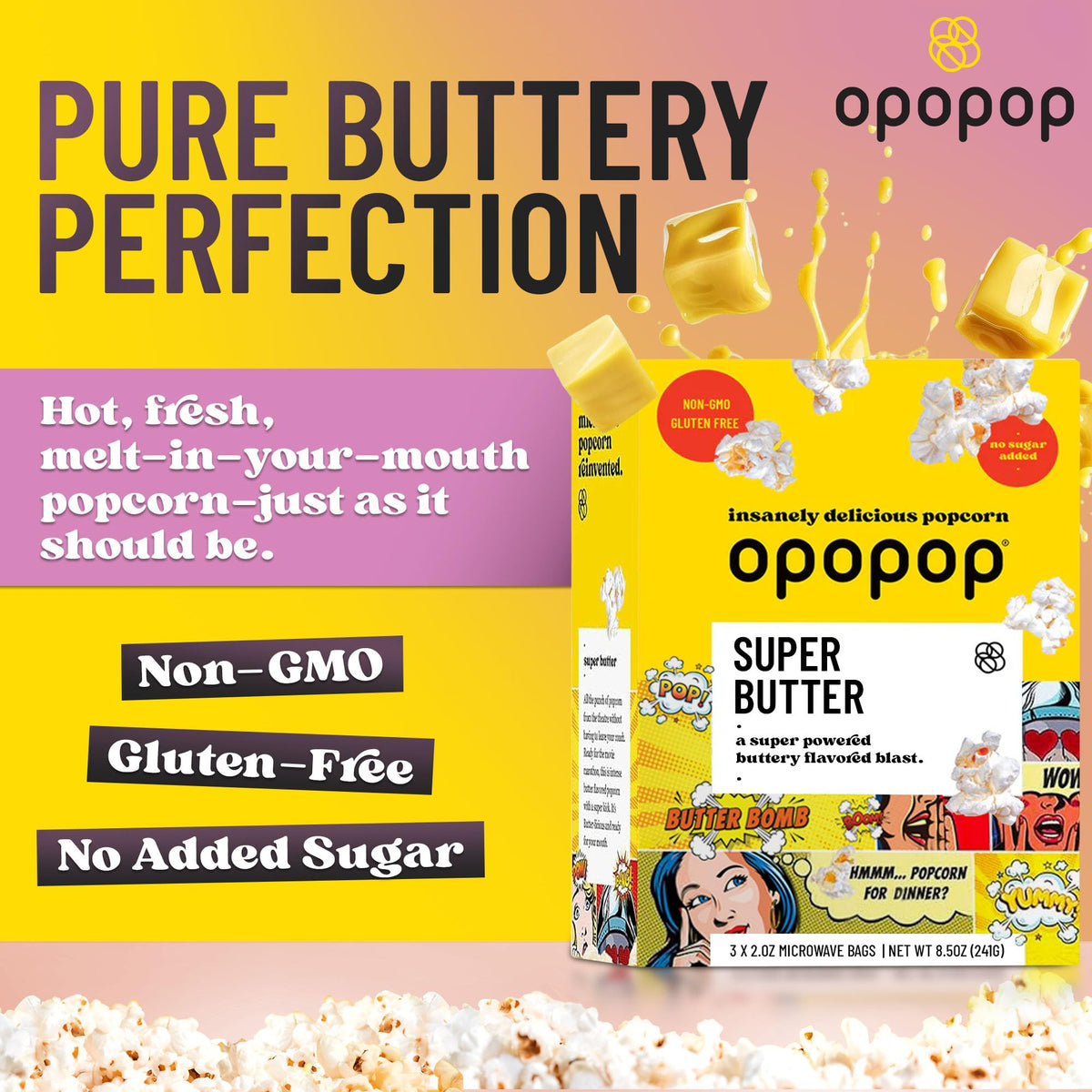 Opopop popcorn popping in microwave captures anticipation of fresh flavor