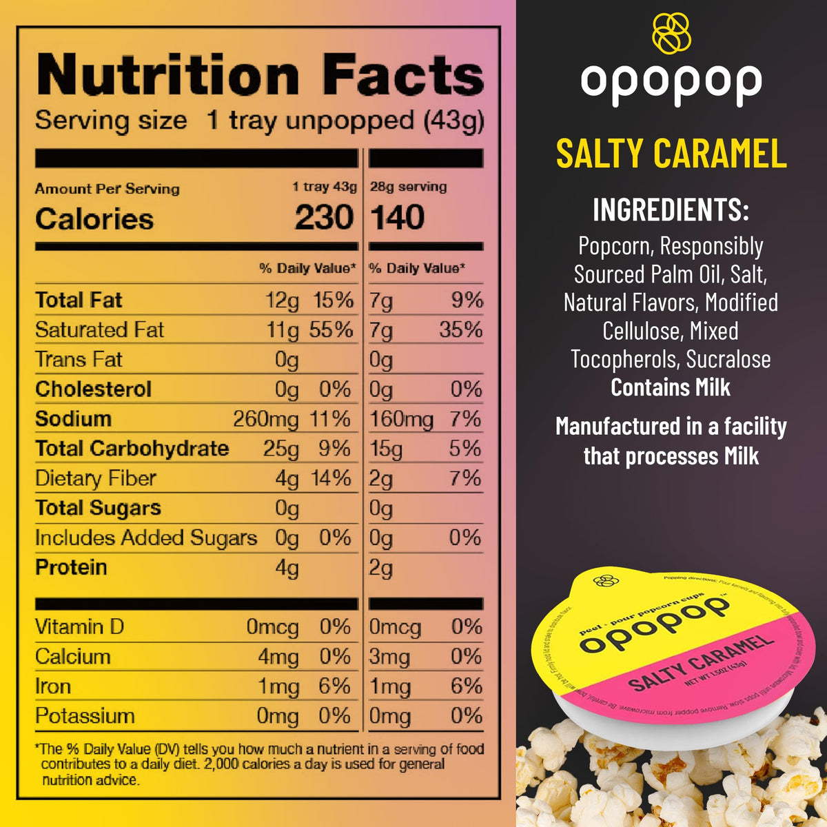 Opopop salted caramel close-up highlights rich aroma and crunch.