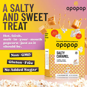 Opopop Salty Caramel popcorn bowl invites sharing and crunch.