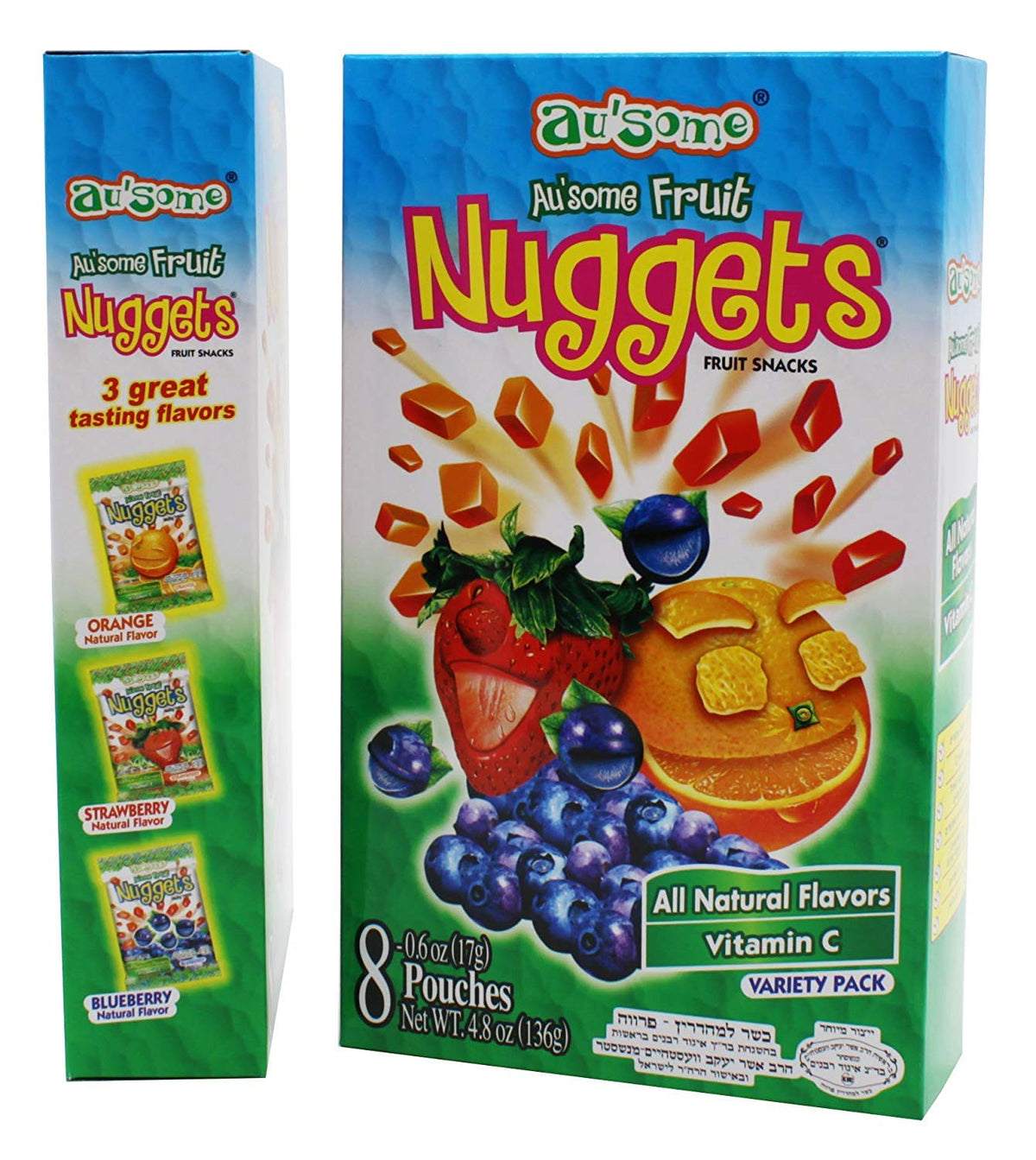Oppenheimer USA fruit juice nuggets gift box—kosher, all-natural snacks for on-the-go enjoyment.