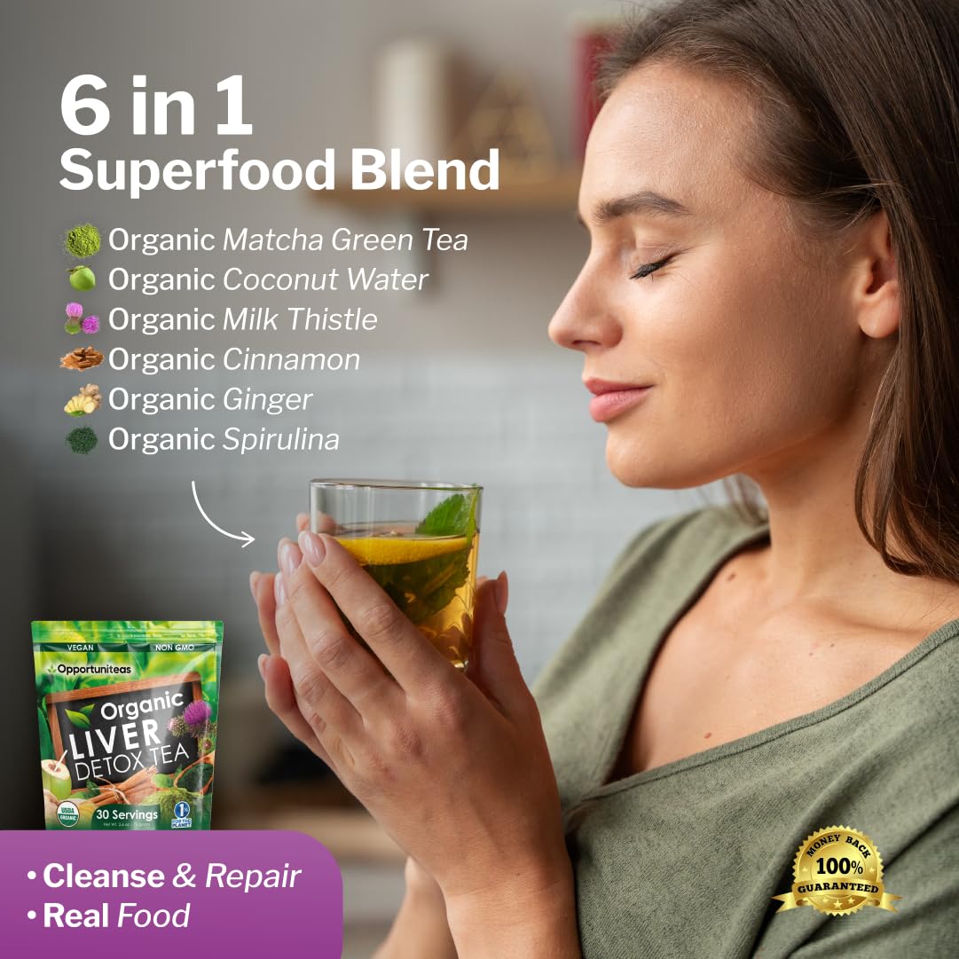 Opportuniteas brewed tea steaming cup showcasing energy and focus.
