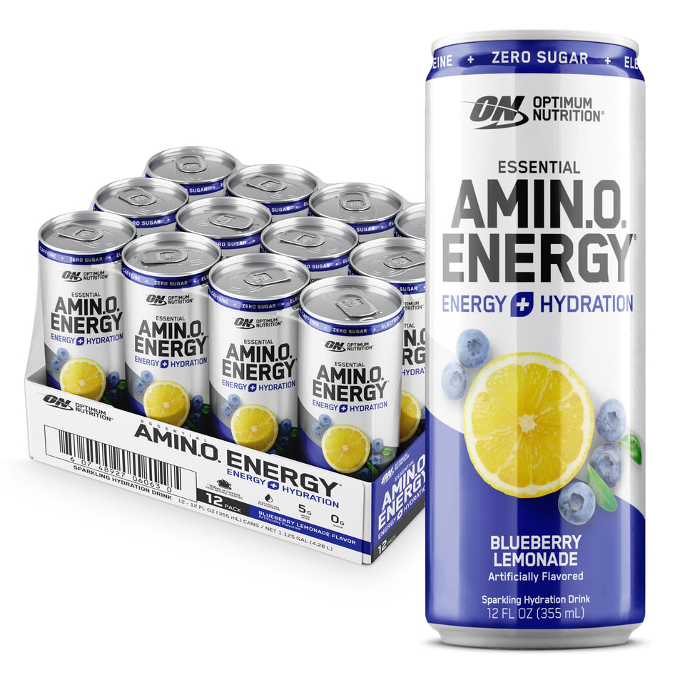 Optimum Nutrition Amino Energy Blueberry Lemonade bottle delivers on-the-go energy and hydration