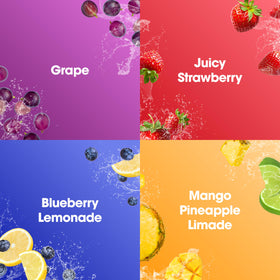 Assorted Optimum Nutrition Amino Energy flavors displayed for tasting variety.
