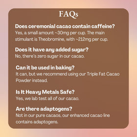 Ora Pure Ceremonial Cacao paste close-up reveals rich, silky consistency.