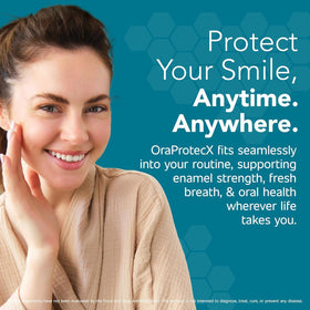OraProtecX after-use breath feels refreshed and confident.
