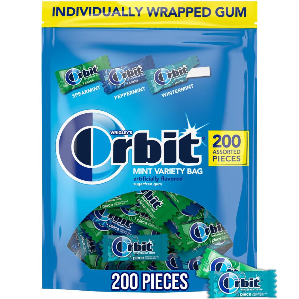Orbit Assorted Mint gum bulk bag front view for refreshing breath on the go.