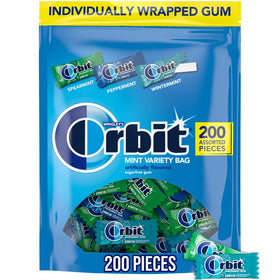 Orbit Assorted Mint gum bulk bag front view for refreshing breath on the go.