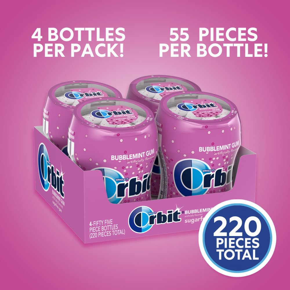 Orbit Bubblemint four-bottles display for bulk convenience