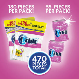 Orbit Bubblemint gum in a car for on-the-go freshness.