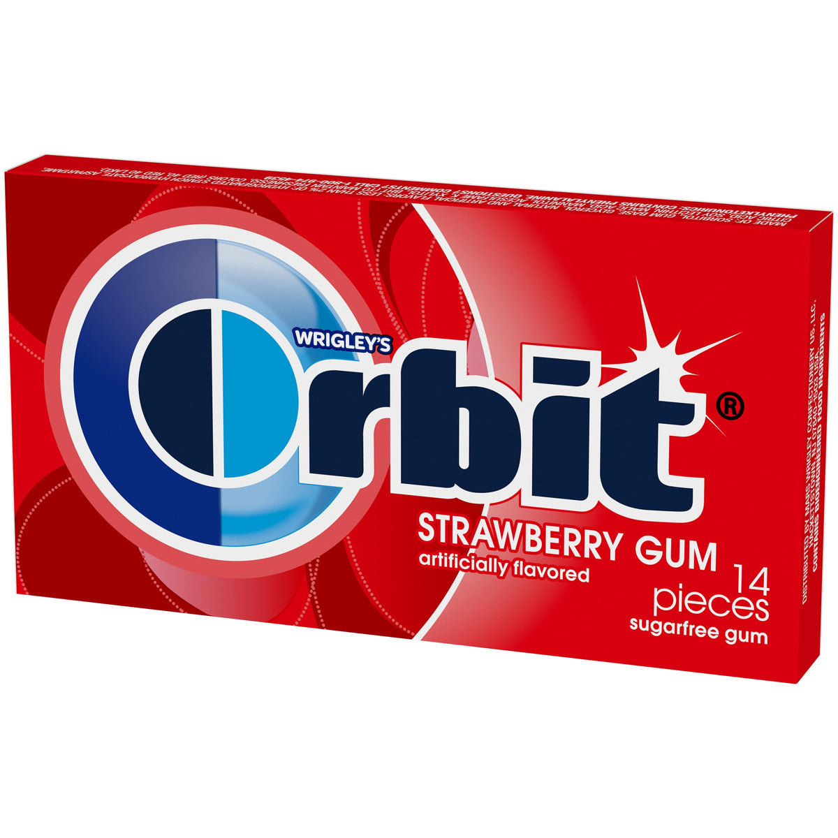 Orbit Peppermint pack close-up emphasizing bold refreshment for quick smiles.