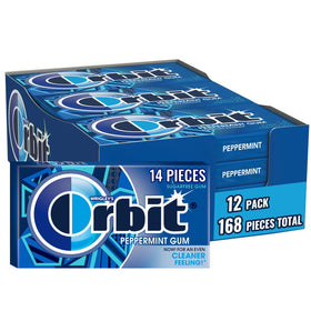 Orbit Peppermint gum bulk pack on display for easy stocking and gifting