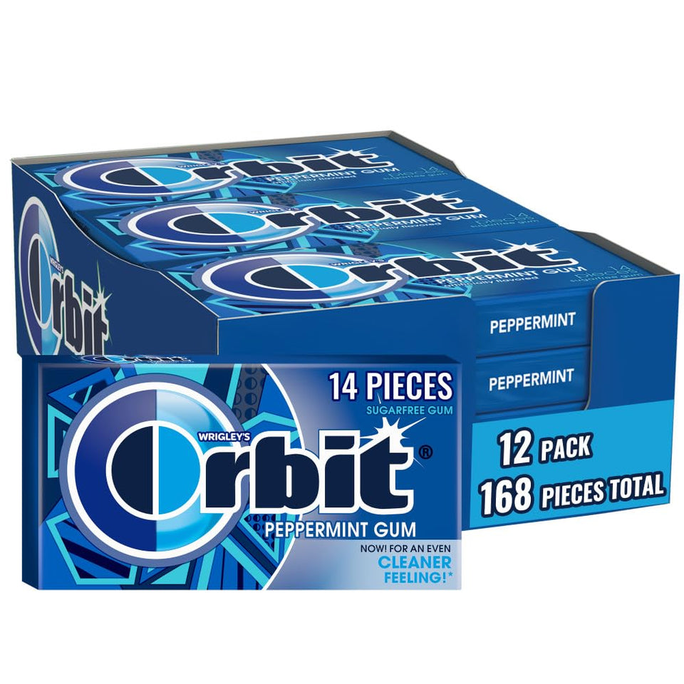 Orbit Peppermint gum bulk pack on display for easy stocking and gifting