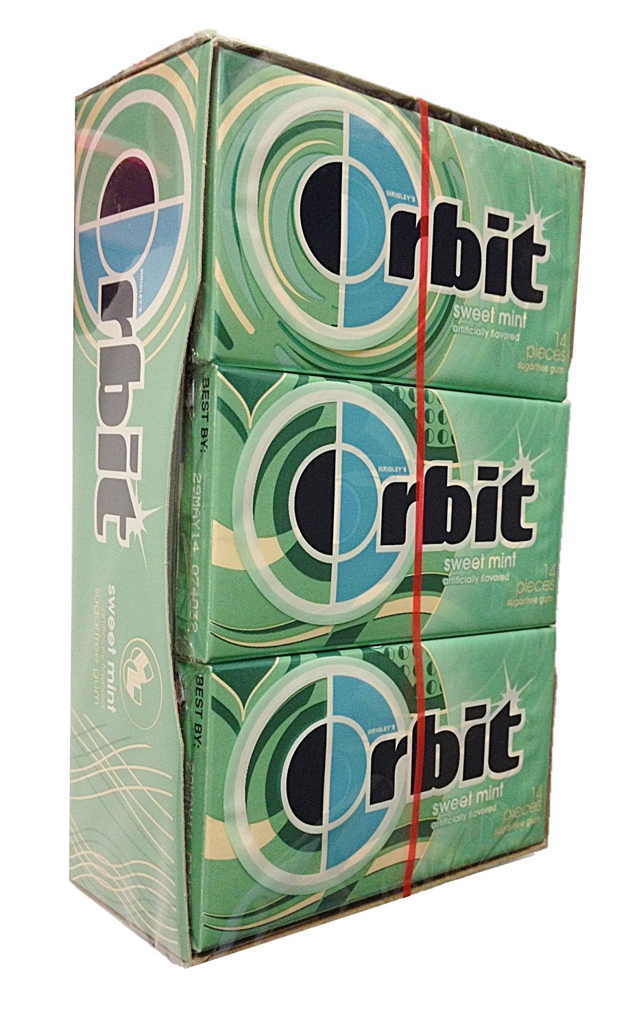Orbit Sugar Gum Sweet Mint 12-pack box for on-the-go freshness and quick breath refresh