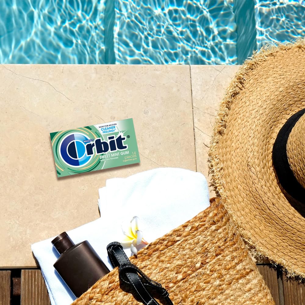 Orbit Sweet Mint gum travel-friendly pack ready for on-the-go breath control