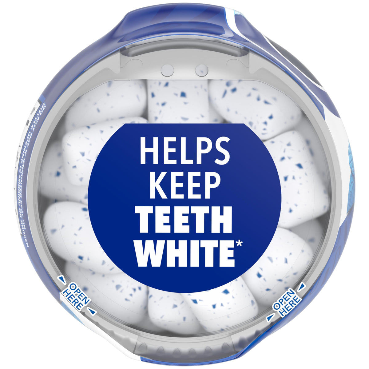 Orbit White Peppermint gum individually wrapped pieces for portable use and sharing.