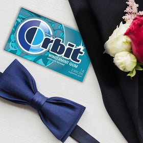 Orbit Wintermint on-desk freshness moment while working