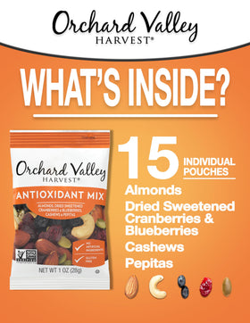 Orchard Valley Harvest Antioxidant Mix individual packs ready for portion control