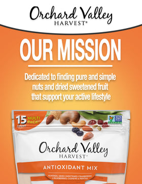 Orchard Valley Harvest Antioxidant Mix non-GMO and no artificial ingredients badge