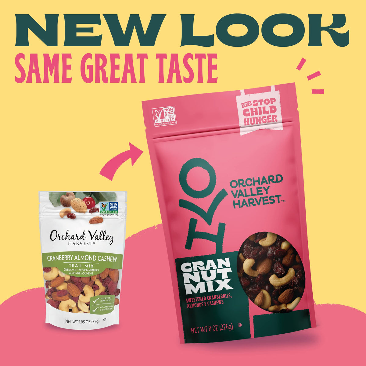 Orchard Valley Harvest Cran Nut Mix cranberries close-up, ideal for sweet-tart snack moments