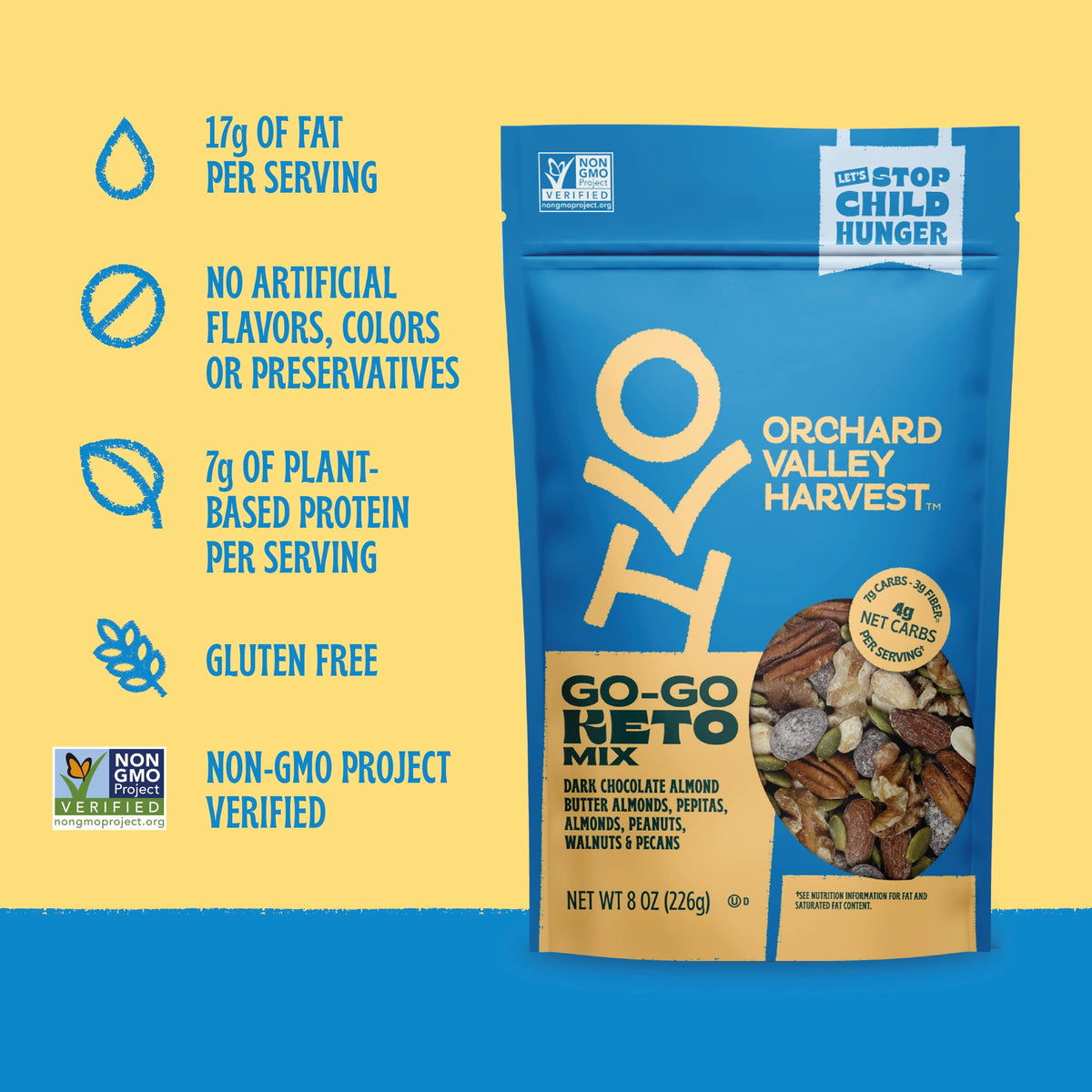 Go-Go Keto Mix gluten-free Non-GMO label visible