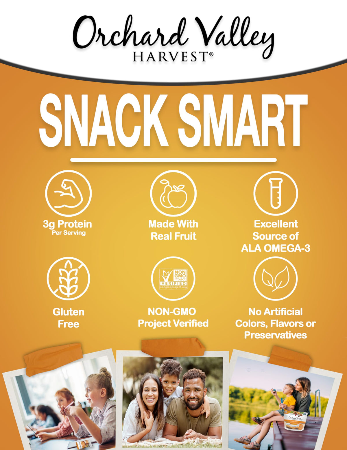 Orchard Valley Harvest Omega-3 Mix close-up of mixed nuts for healthy snacking