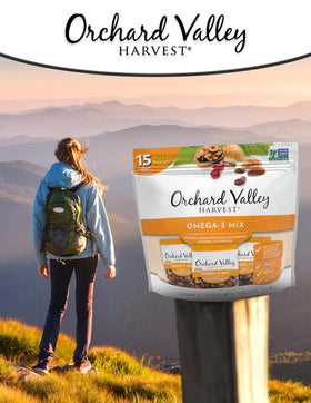 Orchard Valley Harvest Omega-3 Mix bagged for pantry or desk