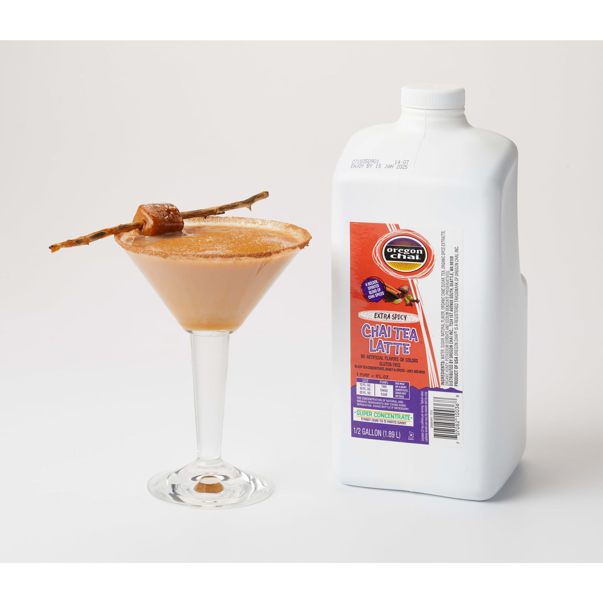 Oregon Chai Extra Spicy concentrate with pour-friendly jug supports high-volume events