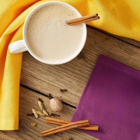 Oregon Chai packaging displays organic and sustainable sourcing.