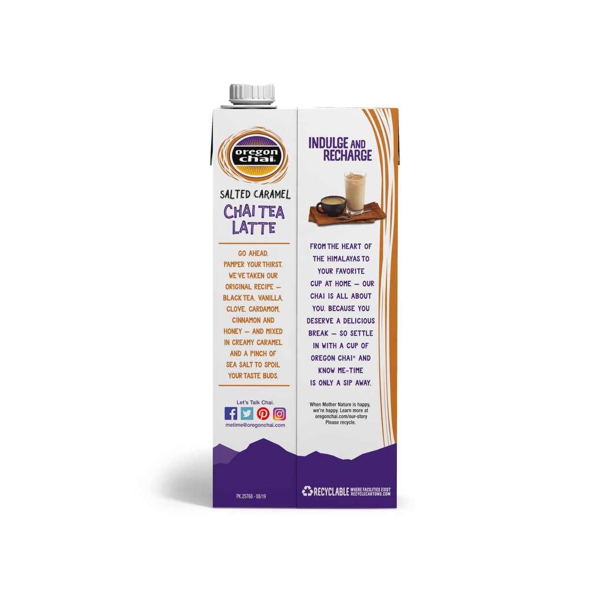 Oregon Chai Salted Caramel Concentrate 32oz carton with twist cap