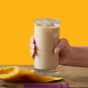 Oregon Chai Sugar Free Latte ready with hot steam and aromatic spices.