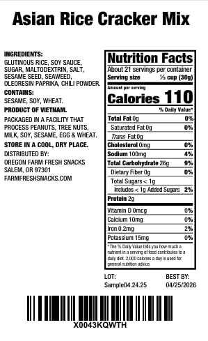 OREGON FARM FRESH SNACKS 22-ounce pack for on-the-go snacking sessions