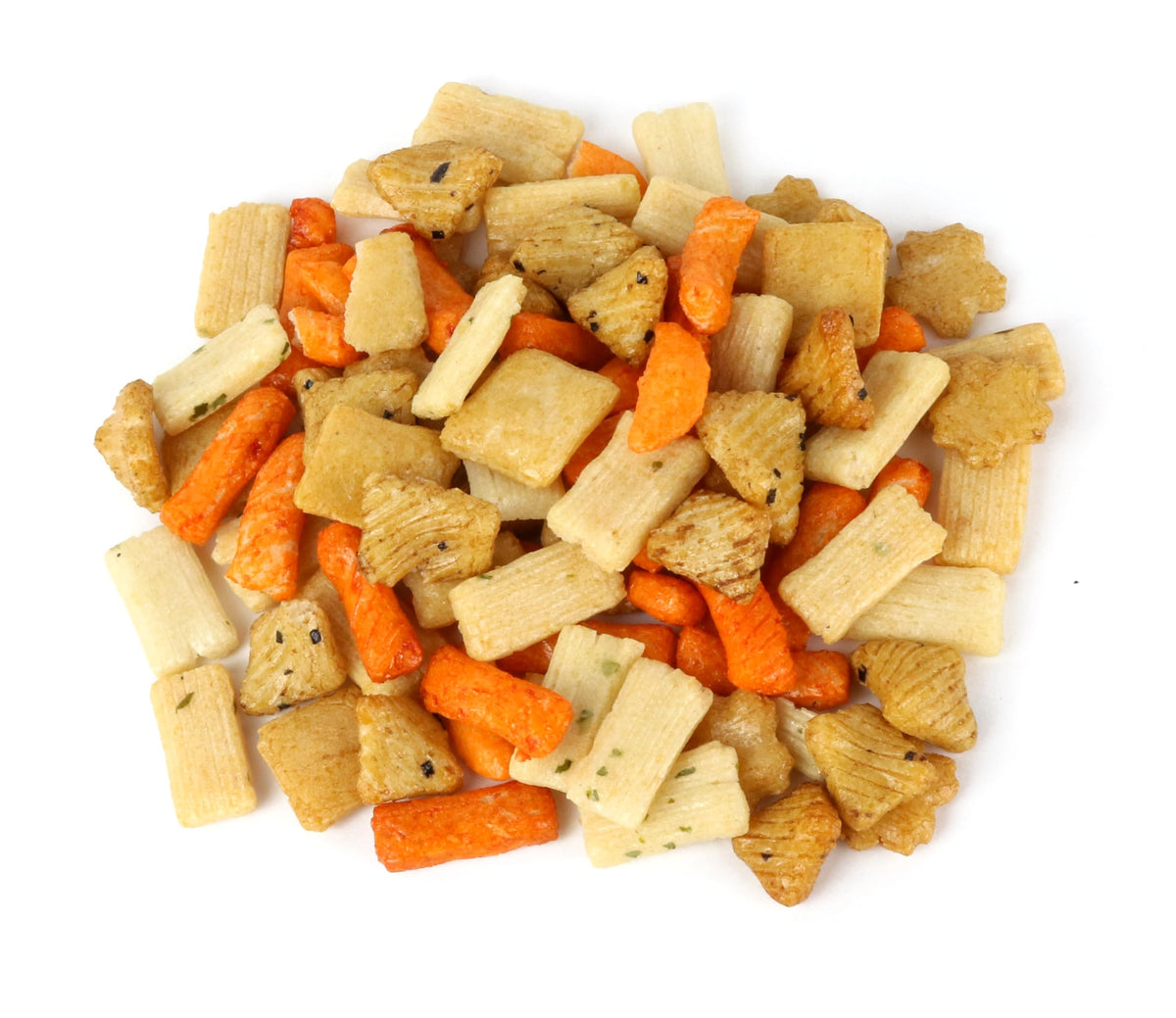 OREGON FARM FRESH SNACKS Asian Rice Crackers Mix bag closeup for convenient snacking